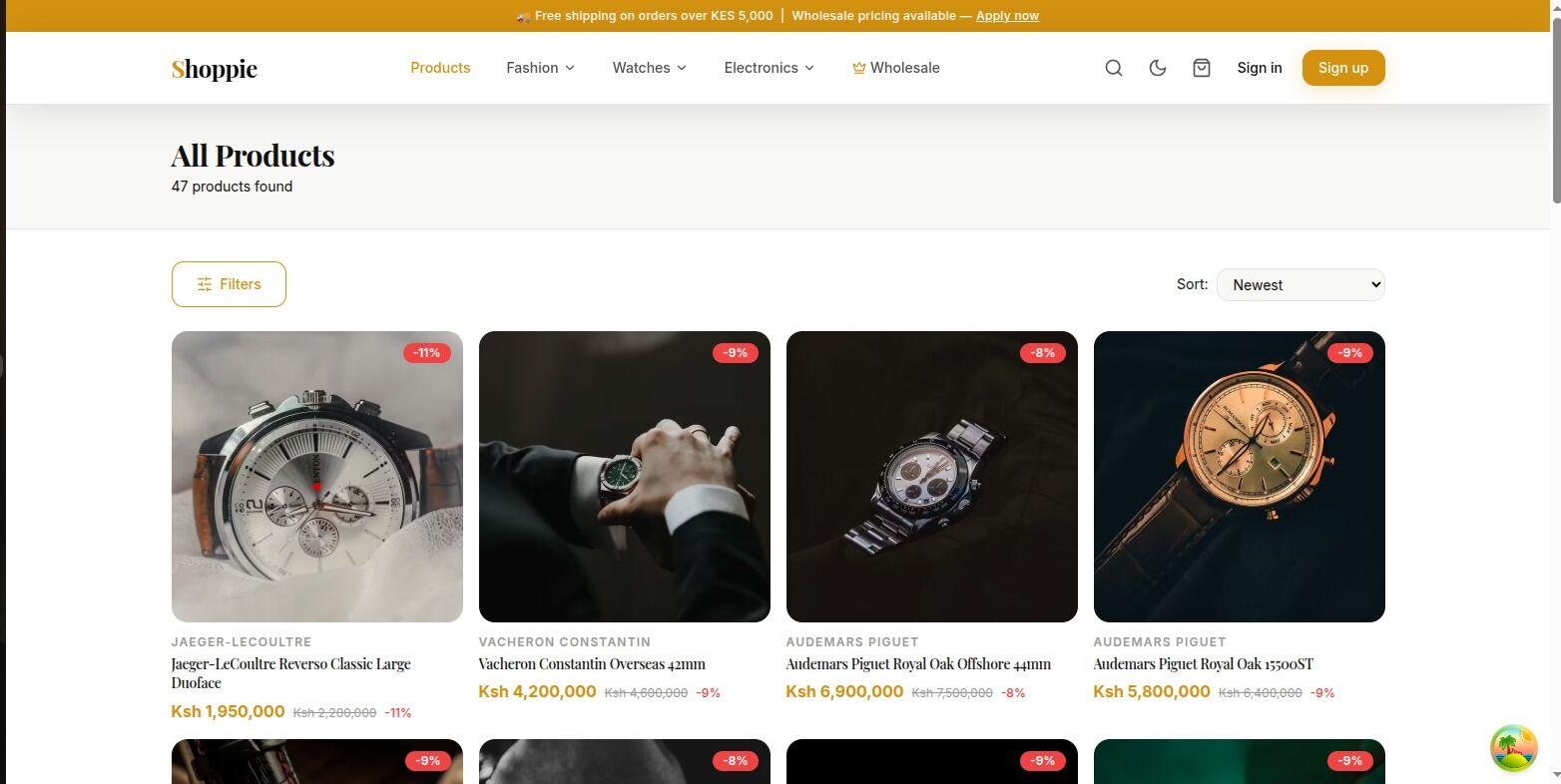 Shoppie Shop – E-commerce Platform